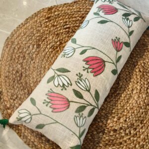 Export Quality Embroidered Lumbar Pillow with Filler